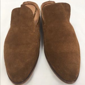 Design Lab dark tan Suede Slides